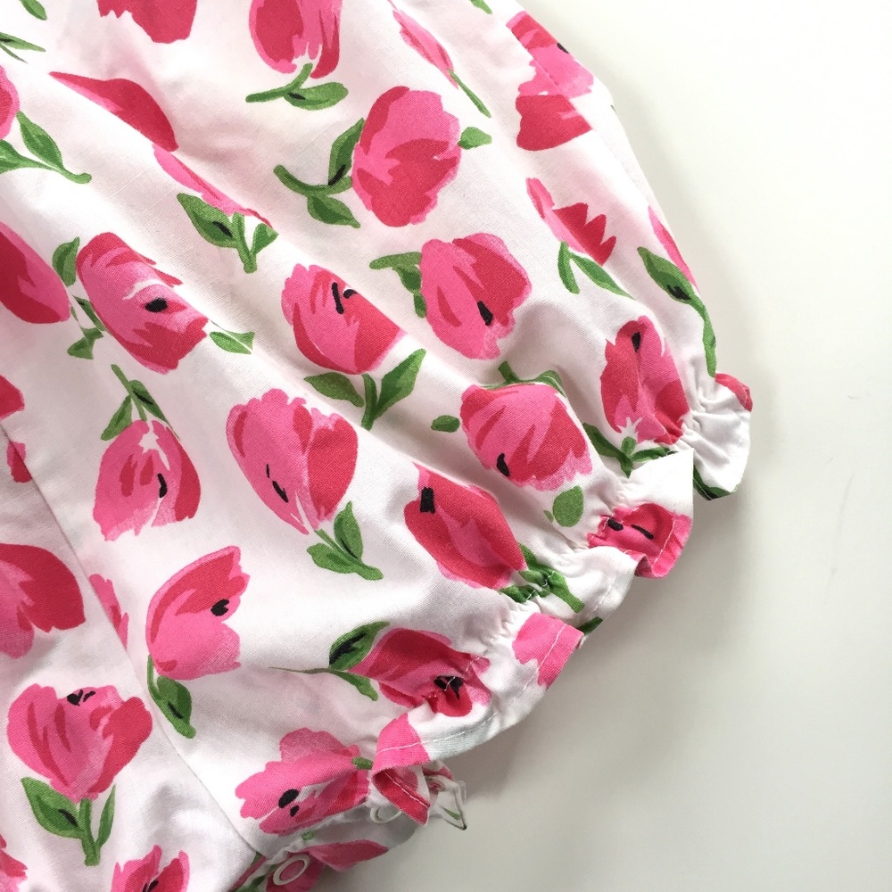 Vintage Pink Floral Bubble Romper 24 Months - Picture 4 of 7